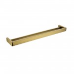 Cavallo Brushed Gold Square Double Towel Rail 600mm